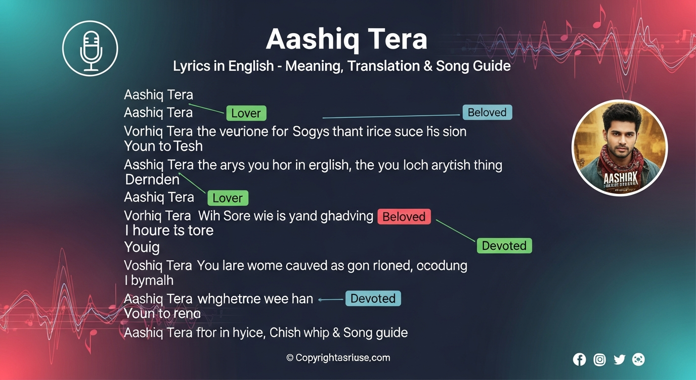 Aashiq Tera Lyrics in English