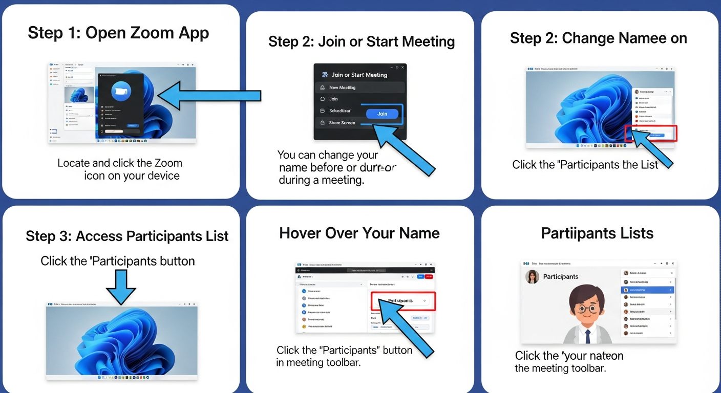 how to change name on Zoom